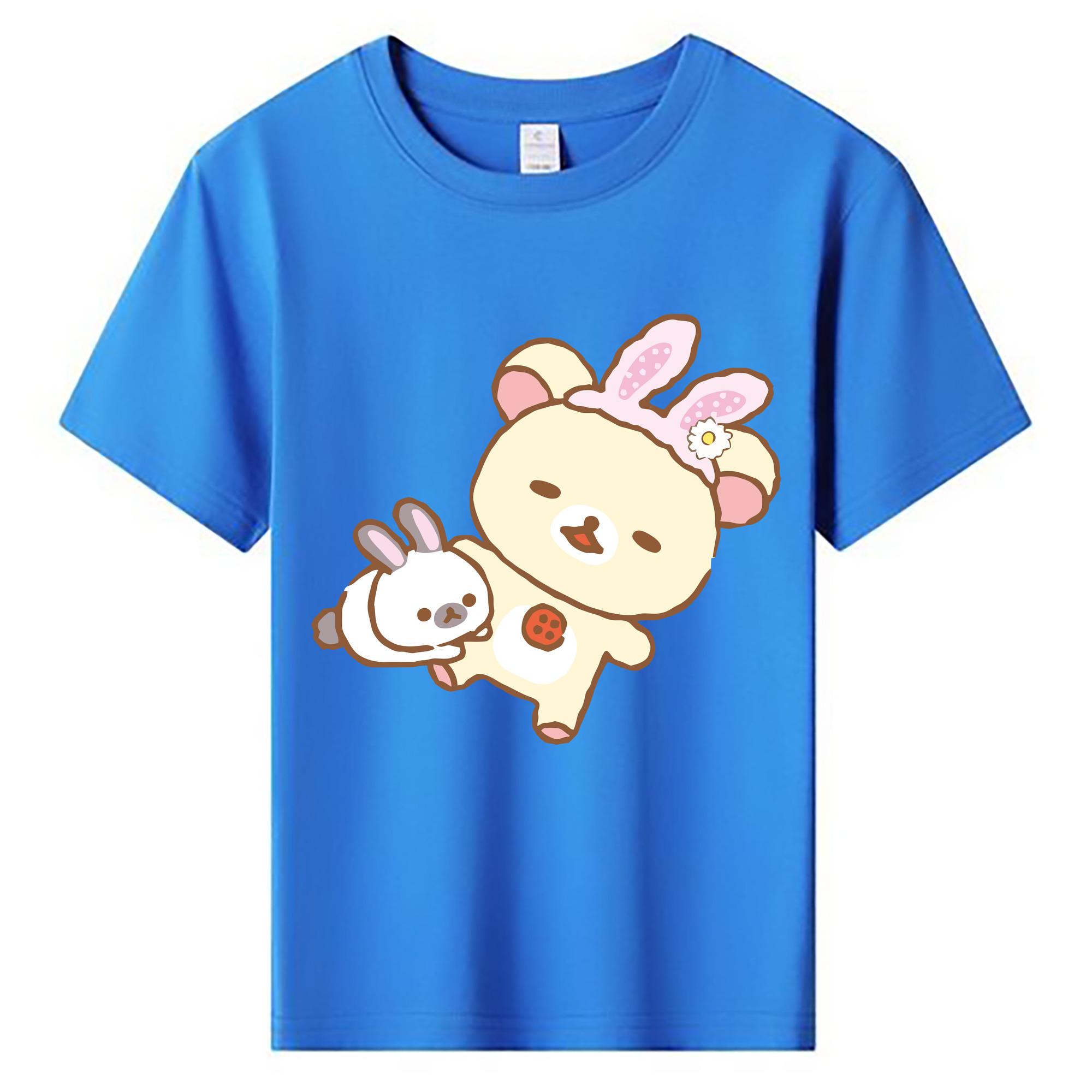 （画像用） リラックマ リラックマ キイロイトリ Rilakkuma Korilakkuma Kiiroitori 綿100％キッズTシャツ（フロントプリント）